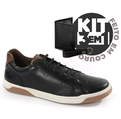 KIT SAPATENIS MASCULINO EM COURO PERLATTO - MTR005K