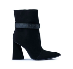 BOTA ANKLE BOOT FEMININA BEBECE BICO FINO COM TIRA STRASS - T6146042 na internet