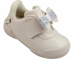 TENIS INFANTIL PAMPILI YUYU LAÇO COM STRASS - 720024
