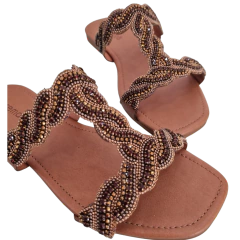 SANDALIA RASTEIRA COM PEDRARIA DOCE MACA - D9004QD - comprar online