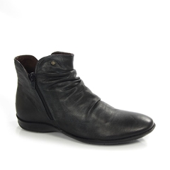 BOTA CANO CURTO EM COURO COM ZIPER LATERAL PERLATTO - ANG820 - comprar online