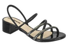SANDALIA MOLECA SALTO BLOCO BAIXO COM STRASS - 5259871