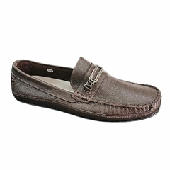 MOCASSIM MASCULINO EM COURO PE DE PRATA - 2507 na internet
