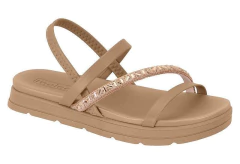 SANDALIA PAPETE FEMININA MOLECA COM STRASS - 5490104 - Via Expressa Calçados