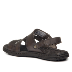 SANDALIA MASCULINA EM COURO PEGADA - 131224 na internet