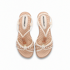 SANDALIA FEMININA SALTO BAIXO PICCADILLY TAILA - 590023 - Via Expressa Calçados