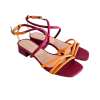 SANDALIA SALTO BLOCO BAIXO COR DA FLOR - 105721