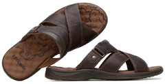 SANDALIA FREEWAY MASCULINA EM COURO - SAND1091 na internet