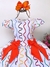 Vestido Marie Lapis Aquarela Laço Laranja - comprar online