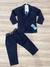 Terno Social Com Calça Azul Marinho Camisa Branca C/ Gravata
