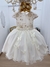 VESTIDO INFANTIL OFF RENDA APLIQUE BORBOLETAS DAMA - SAMULICA