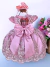VESTIDO INFANTIL REALEZA ROSÉ RENDA PÉROLAS PRINCESA LUXO na internet