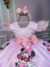 Vestido Infantil Princesa Tematico Minnie/Minie Rosa - SAMULICA
