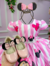 Vestido Infantil Temáticos da Gigi Minnie/Minie Rosa - SAMULICA
