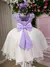 Vestido Juvenil - Midi Vila Lele Sabrina Lilas e Off - loja online