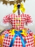 Vestido Infantil Junino Xadrez Vermelho Festa São João na internet
