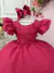 Vestido Infantil Pink Com Apliques de Borboletas e Flores - comprar online