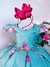 VESTIDO INFANTIL VERDE APLIQUE DE FLOR na internet