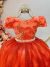 Vestido Infantil Terracota C/ Renda Realeza Metalizada Damas - comprar online