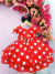 Vestido Infantil Vermelho C/ Bolinhas Brancas Minnie e Laço - loja online