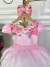 Vestido Infantil Rosa Bebê Florido Com Cinto de Pérolas Luxo na internet
