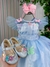 Vestido Marie Jardim Encantado Luxinho Azul Isis na internet