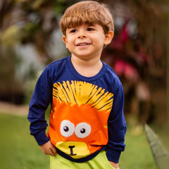 BLUSA DE FRIO MARINHO LEÃO - SEU PEDRO KIDS