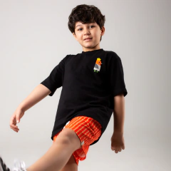 SHORT LISTRAS TANGERINA - comprar online