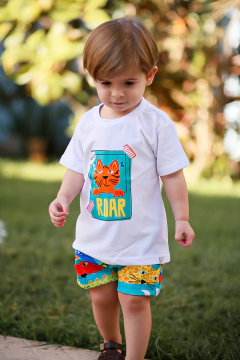 SHORT LISTRAS ANIMAIS - SEU PEDRO KIDS