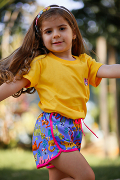 SHORT TIGRE LILAS - SEU PEDRO KIDS