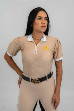 Culote Hipismo Legging Prova Areia e Preto Full Grip Horse SA - loja online