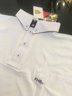Camisa Hipismo Prova Manga Longa Branca EXCLUSIVA com a sua logo Personalizada Horse SA - loja online