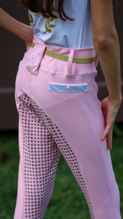 Culote Hipismo Legging Treino Kids Rosa Bebê Full Grip Horse SA - comprar online