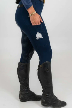 Culote Hipismo Legging Treino Azul Marinho Dark Full Grip Horse SA - comprar online