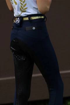 Culote Hipismo Legging Treino Kids Azul Marinho Full Grip Horse SA na internet