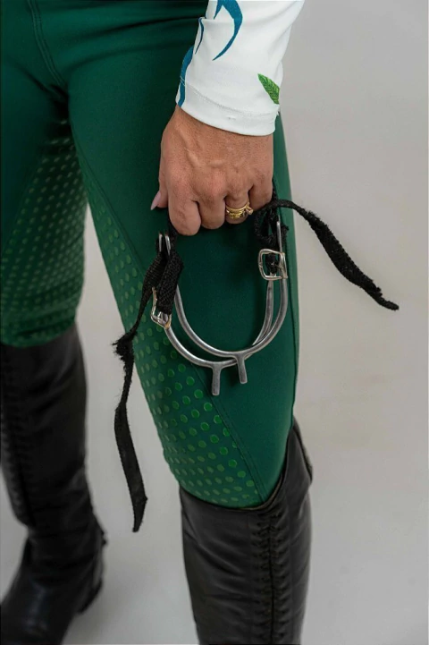 Culote Hipismo Legging Treino Verde Esmeralda Full Grip Horse SA - comprar online