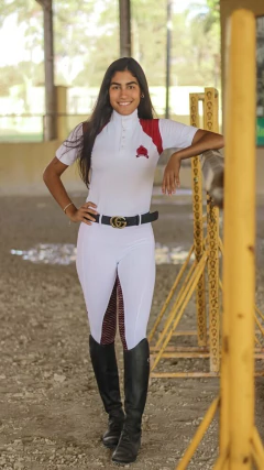 Culote Hipismo Legging Prova Branco e Vinho Horse SA na internet