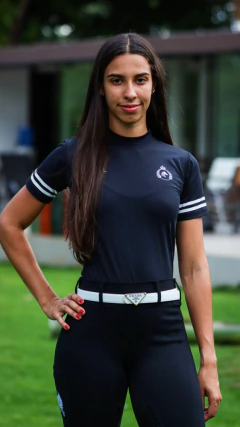 Camisa Hipismo Treino Manga Curta Preta Silk Branco Horse SA - Horse S.A.