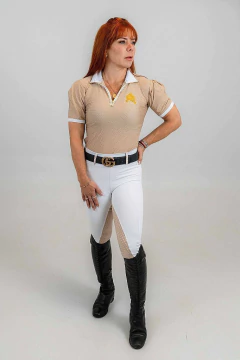 Culote Hipismo Legging Prova Branco e Areia Full Grip Horse SA na internet