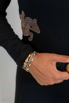 Camisa Hipismo Treino Manga Longa Preta Strauss Rosé Horse SA - loja online