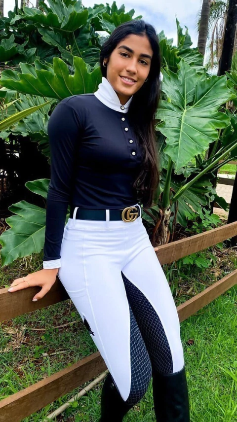 Camisa Hipismo Prova Manga Longa Preta Gola Real Horse SA - comprar online