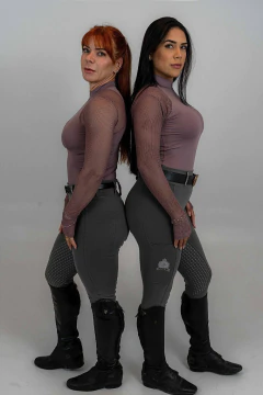 Culote Hipismo Legging Treino Cinza Full Grip Horse SA - loja online