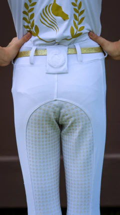 Culote Hipismo Legging Prova Kids Branco Full Grip Horse SA na internet