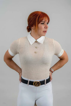 Camisa Hipismo Prova Manga Curta Areia Balloubet Horse SA - comprar online