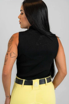 Camisa Hipismo Treino Regata Preta Elegance Horse SA - loja online