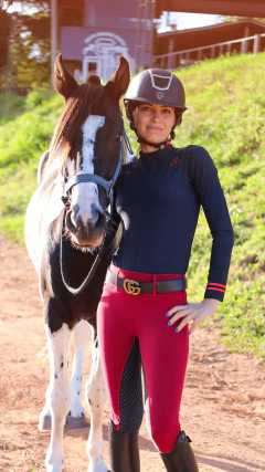 Culote Hipismo Legging Treino Marsala e Preto Horse SA - Horse S.A.