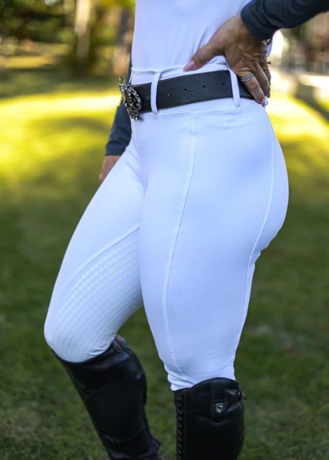 Culote Hipismo Legging Prova Branco Full Grip Horse SA - comprar online