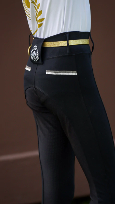 Culote Hipismo Legging Treino Kids Preto Horse SA - comprar online