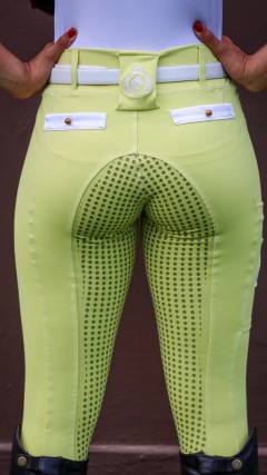 Culote Hipismo Legging Treino Verde Cana Full Grip Horse SA - loja online