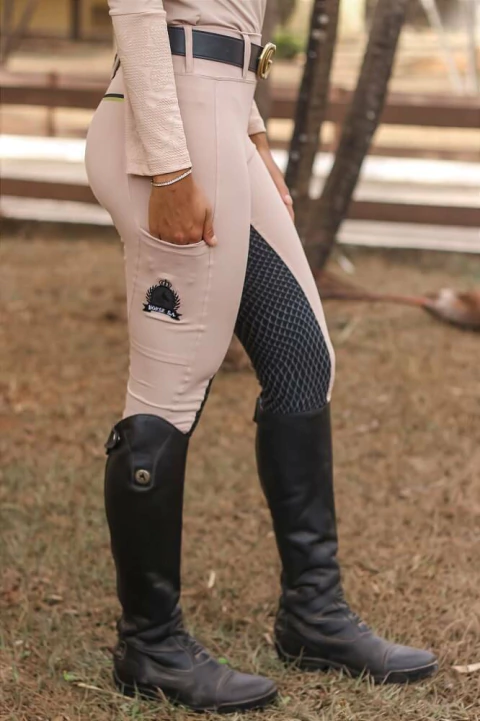 Culote Hipismo Legging Prova Areia e Preto Horse SA - comprar online